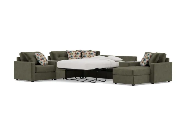 Drew & Jonathan Home Modular One 9-Pc. Wall Saver Power Reclining Sectional With Memory Foam Sleeper