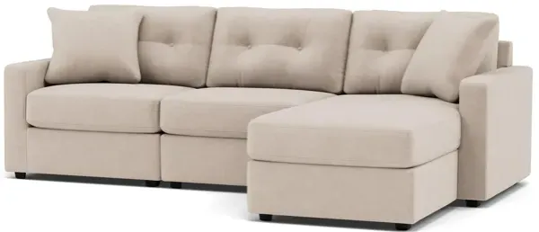 Drew & Jonathan Home Modular One 3-Pc. Wall Saver Power Reclining Chaise Sofa in Stone