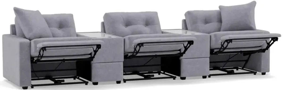 Drew & Jonathan Home Modular One 5-Pc. Wall Saver Power Reclining Home Theater in Granite