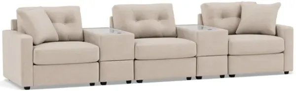 Drew & Jonathan Home Modular One 5-Pc. Wall Saver Power Reclining Home Theater in Stone