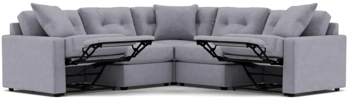 Drew & Jonathan Home Modular One 5-Pc. Wall Saver Power Reclining Sectional in Granite