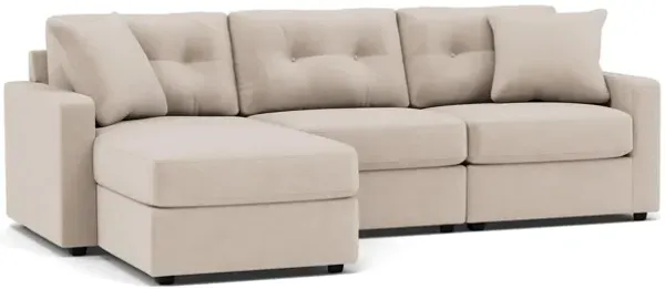 Drew & Jonathan Home Modular One 3-Pc. Wall Saver Power Reclining Chaise Sofa in Stone