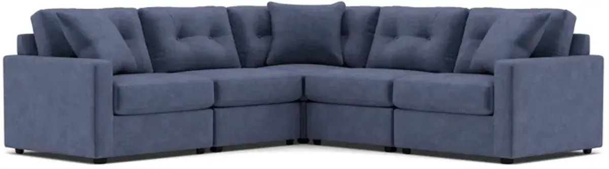 Drew & Jonathan Home Modular One 5-Pc. Wall Saver Power Reclining Sectional in Navy