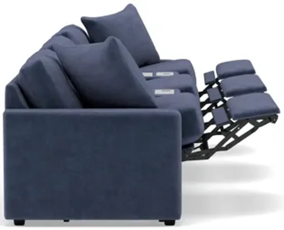 Drew & Jonathan Home Modular One 5-Pc. Wall Saver Power Reclining Home Theater in Navy