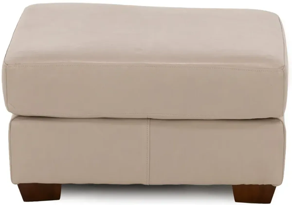 Rupert Leather Ottoman