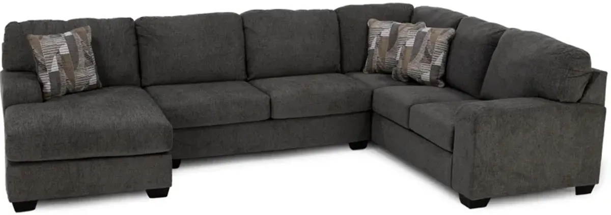 Skylar 3-Pc. Full Sleeper Sectional in Greystone