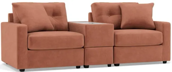 Drew & Jonathan Home Modular One 3-Pc. Wall Saver Power Reclining Media Console Loveseat in Cantalou