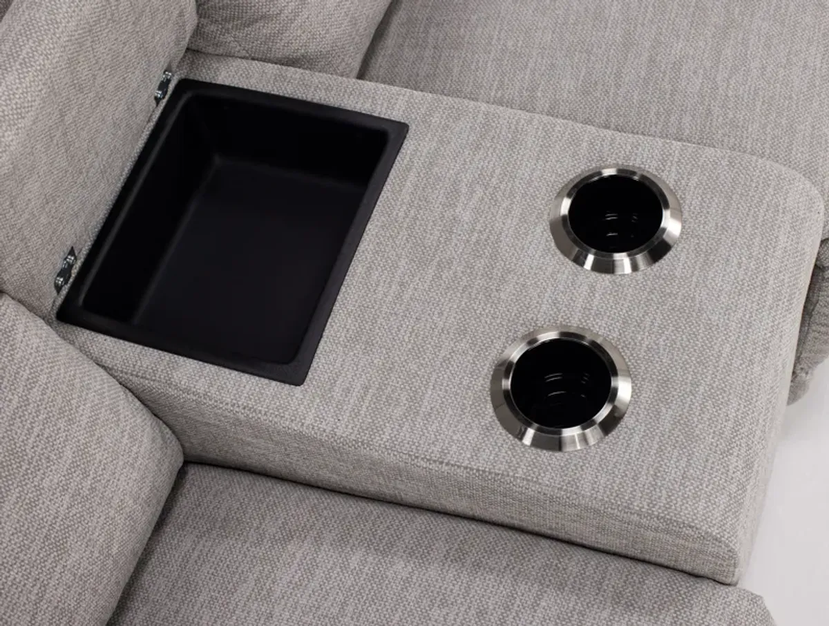 Cade Fully Loaded Reclining Console Loveseat With Wireless Remote