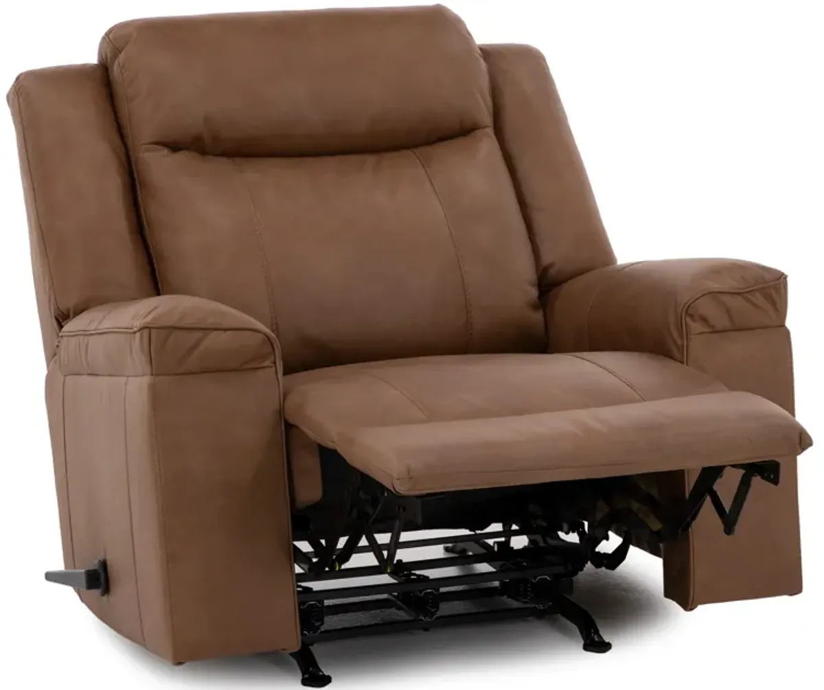 Stanley Oversized Rocker Recliner in Caramel