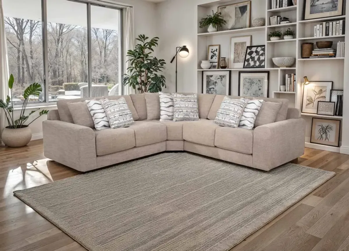 Casey 3-Pc. Sectional in Putty