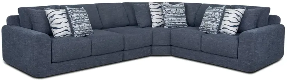 Casey 4-Pc. Sectional in Indigo