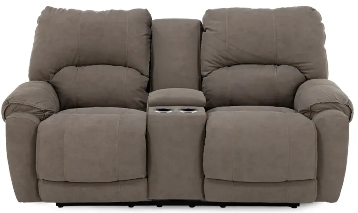 Cheyenne Fully Loaded Zero Gravity Reclining Console Loveseat In Performance Fabric in Tan