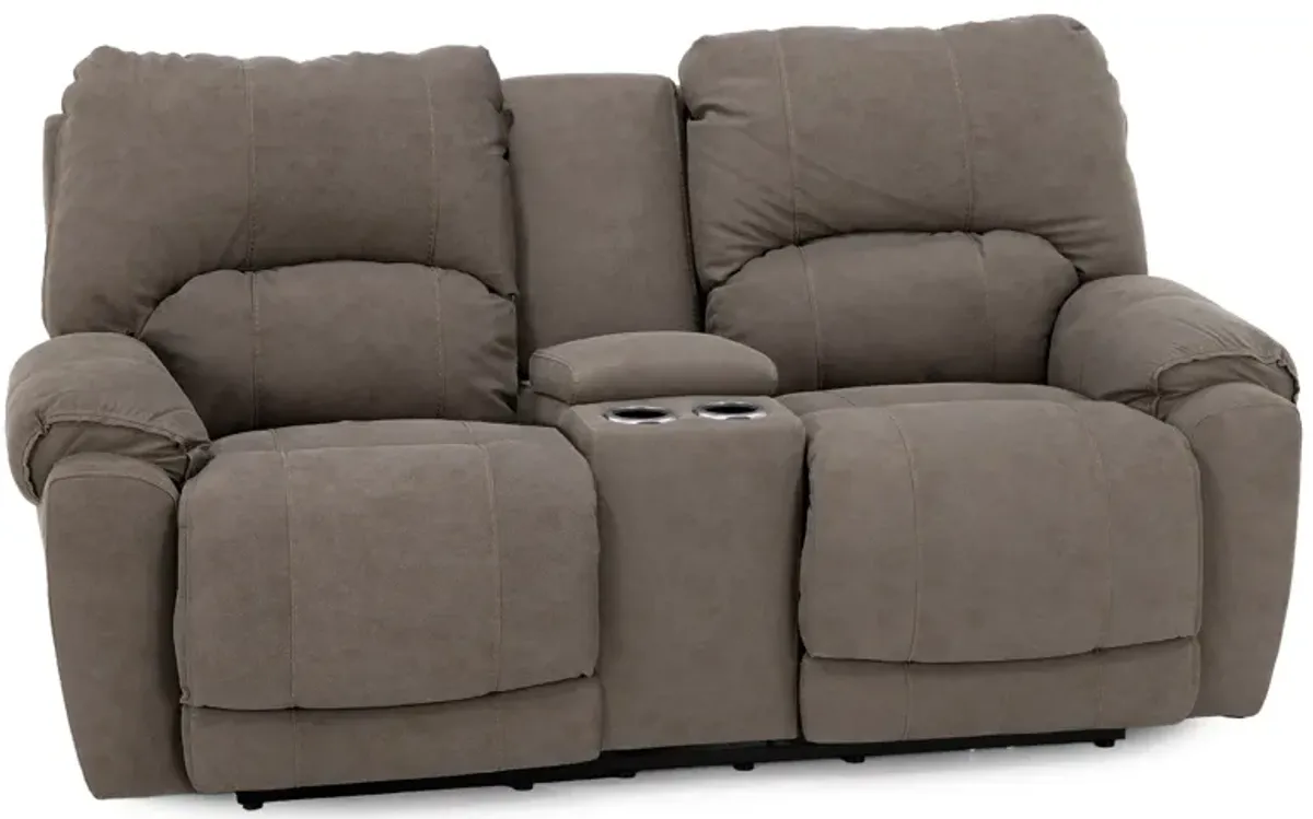 Cheyenne Fully Loaded Zero Gravity Reclining Console Loveseat In Performance Fabric in Tan