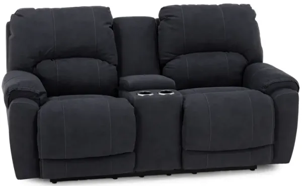 Cheyenne Fully Loaded Zero Gravity Reclining Console Loveseat In Performance Fabric in Graphite