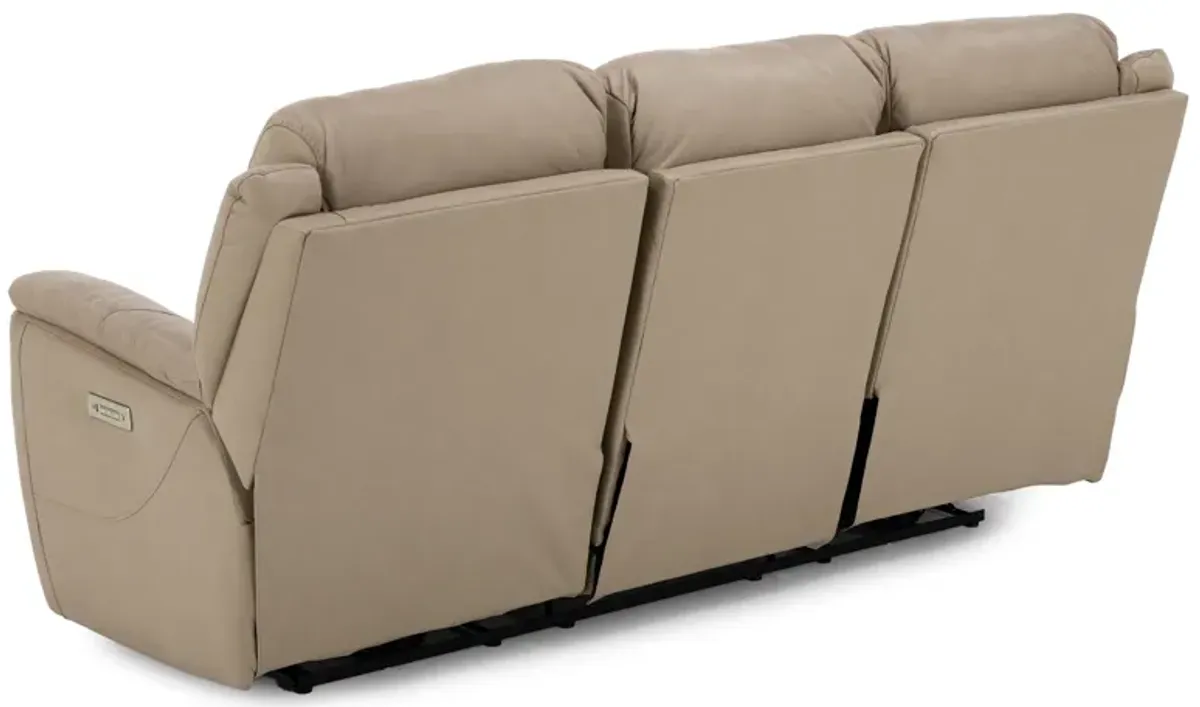 Florence Leather Fully Loaded Zero Gravity Reclining Sofa in Stonewash