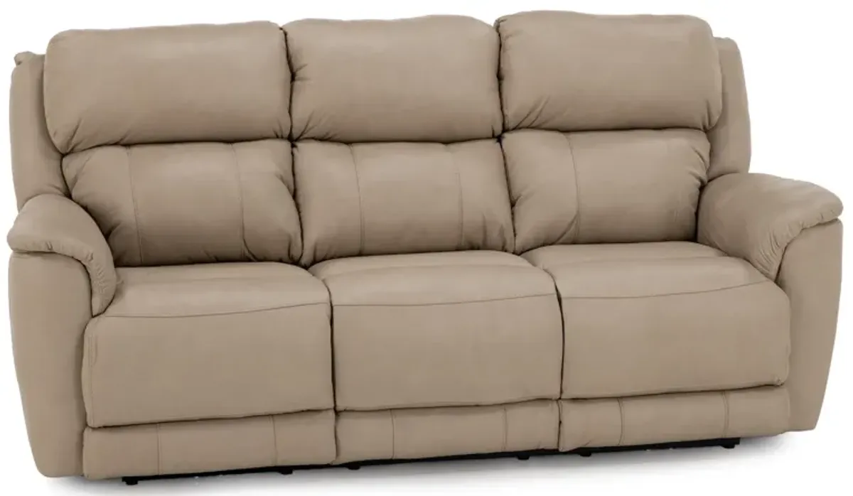 Florence Leather Fully Loaded Zero Gravity Reclining Sofa in Stonewash