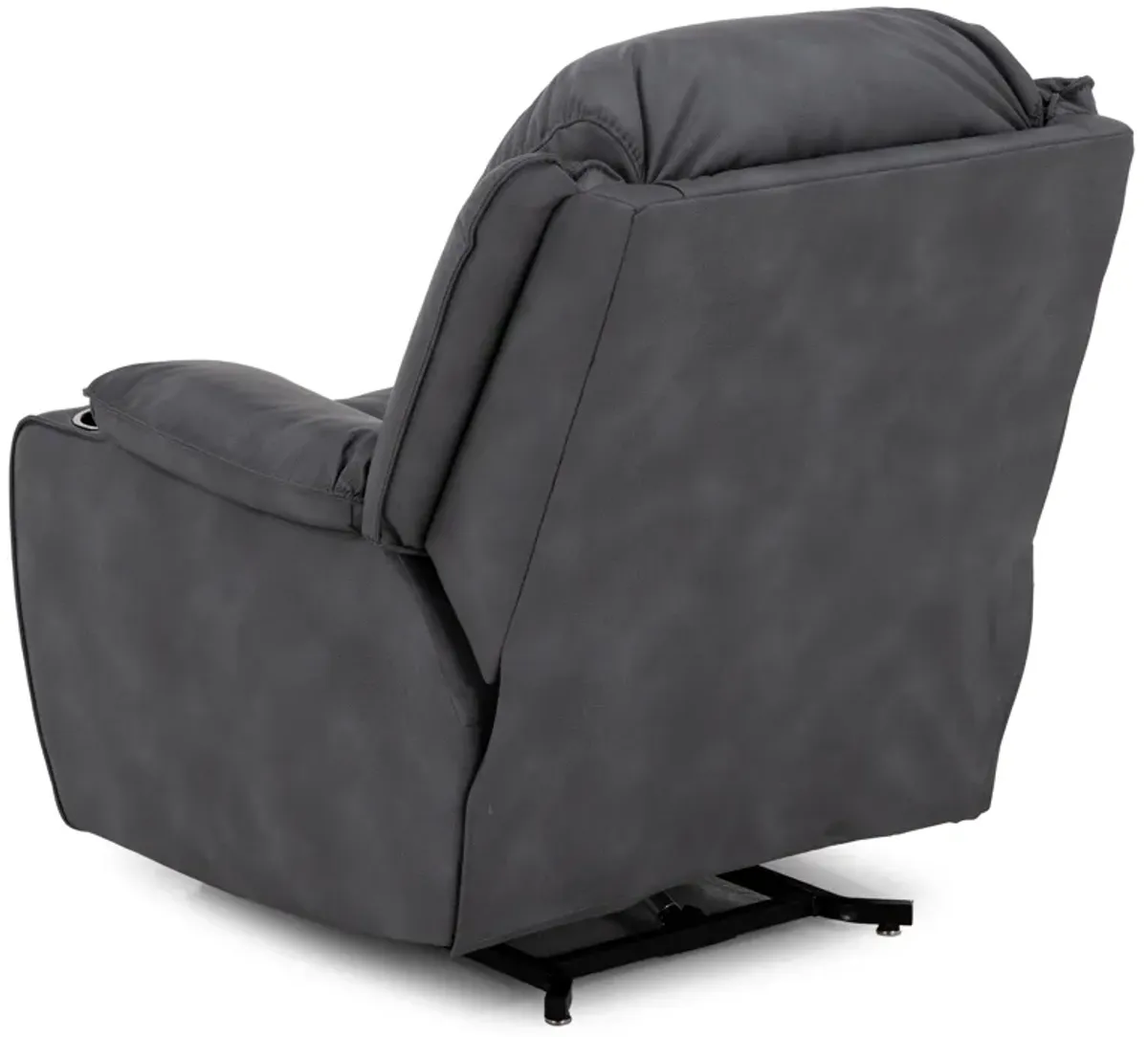 Rocky Zero Gravity Lift Chair in Performance Fabric With Cupholders in Gray