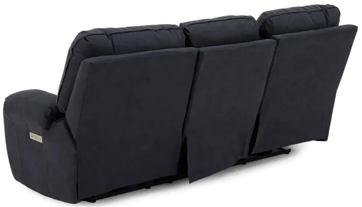 Cheyenne Fully Loaded Zero Gravity Reclining Sofa With Drop Down Table In Performance Fabric in Grap