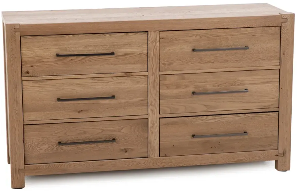 Joinery 6 Drawer Dresser in Natural