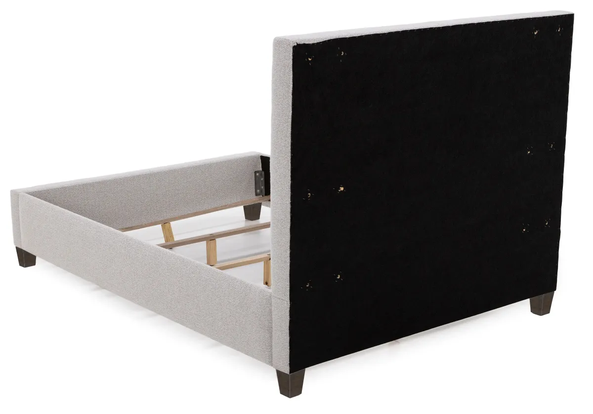 Joinery King Upholstered Bed Labradoodle and Espresso