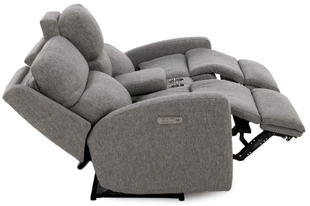 Catalina Power Headrest Reclining Console Loveseat