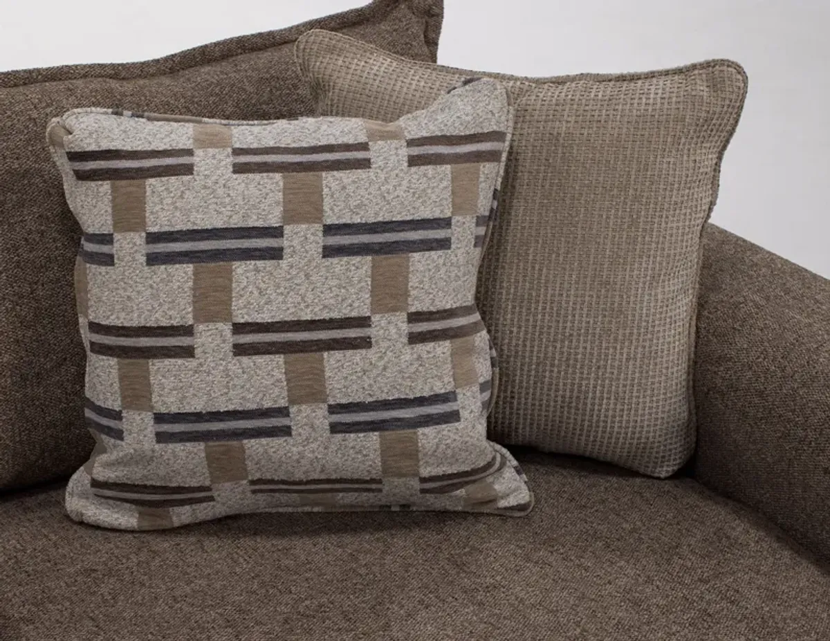 Elsa 3-Pc. Sofa in Truffle