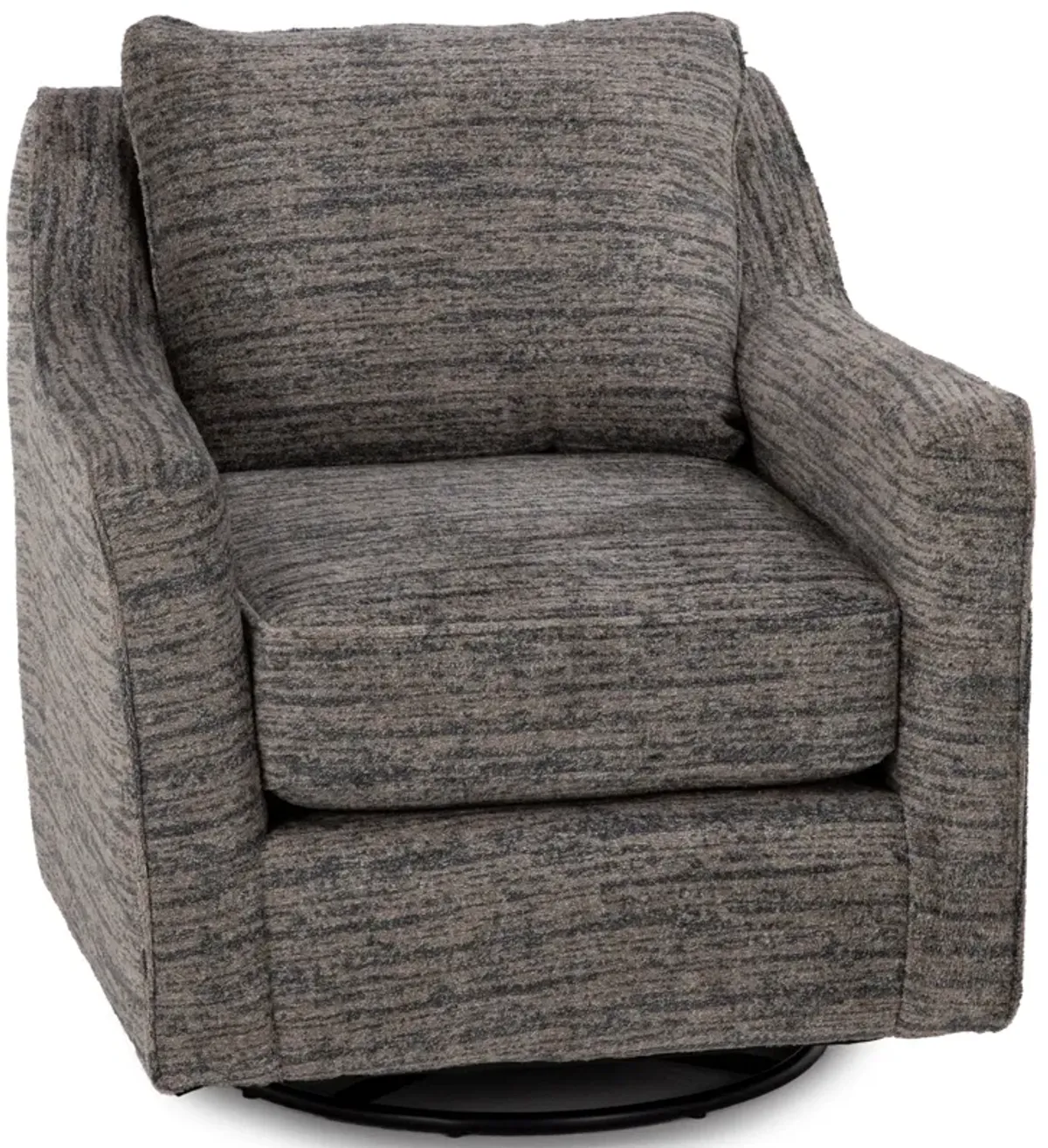Elsa Swivel Glider Accent Chair in Granite