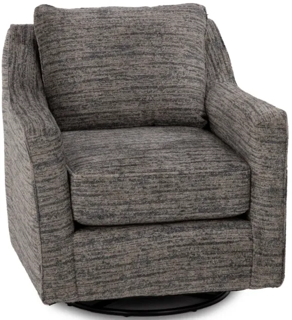 Elsa Swivel Glider Accent Chair in Granite