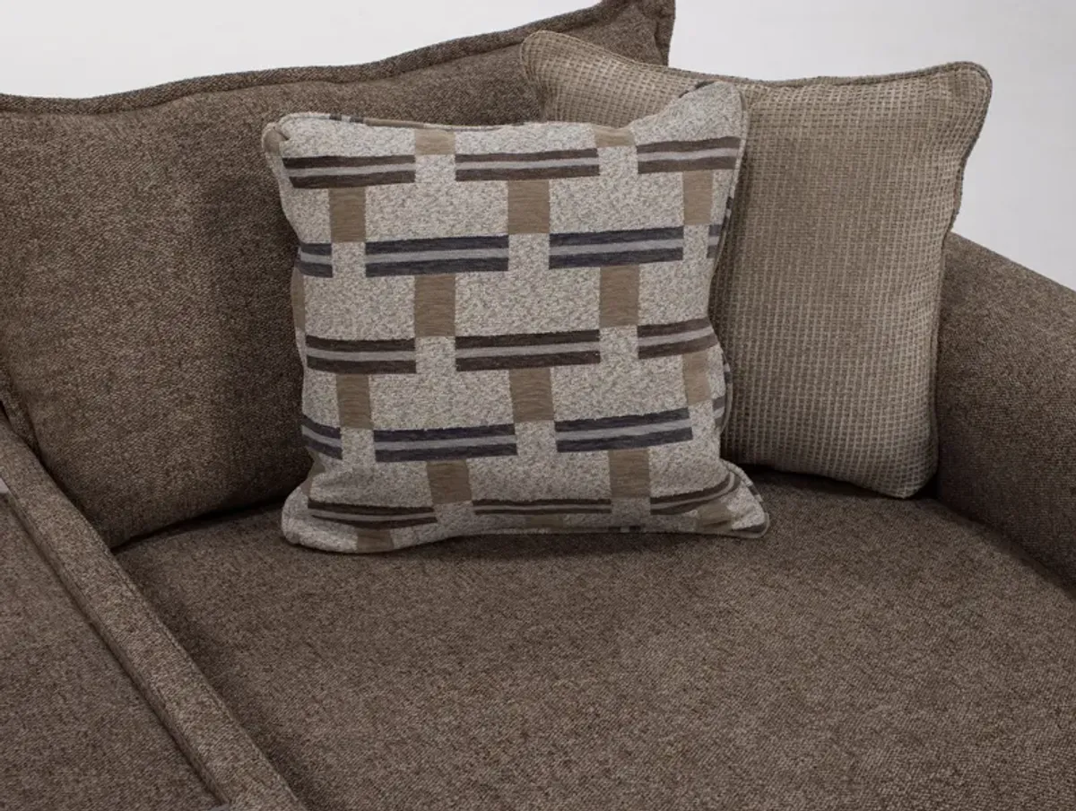 Elsa 3-Pc. Console Loveseat in Truffle