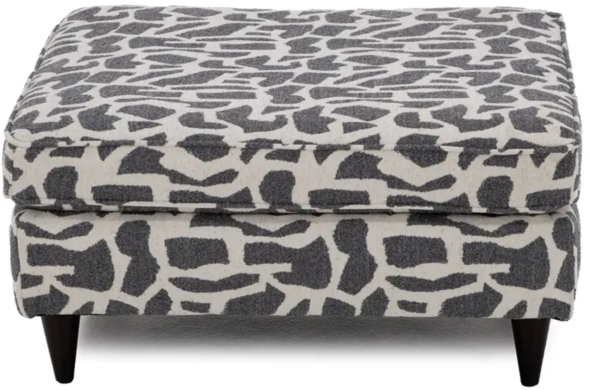 Elsa Cocktail Ottoman in Charcoal