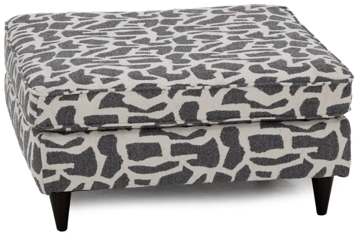 Elsa Cocktail Ottoman in Charcoal