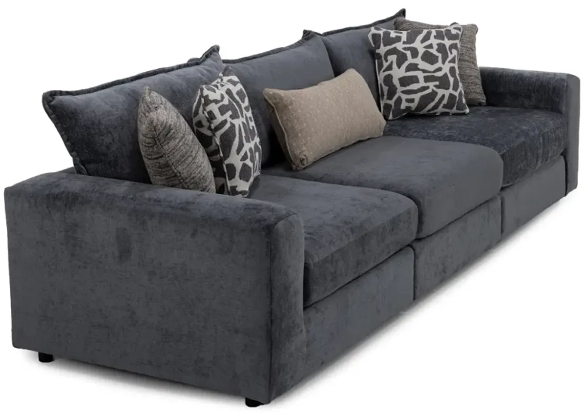 Elsa 3-Pc. Sofa in Steel