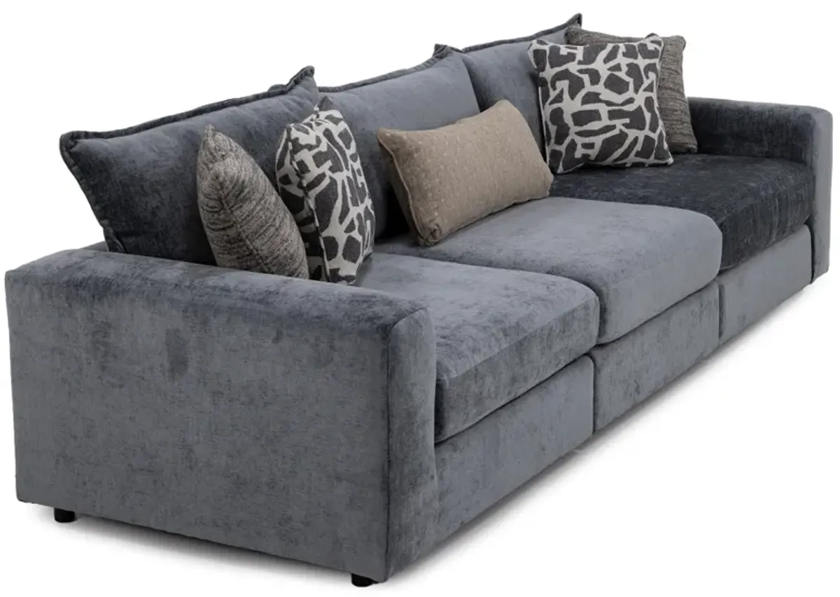 Elsa 3-Pc. Sofa in Steel