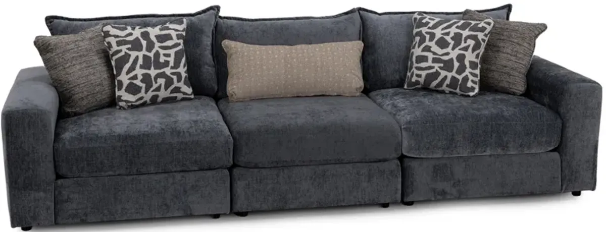 Elsa 3-Pc. Sofa in Steel