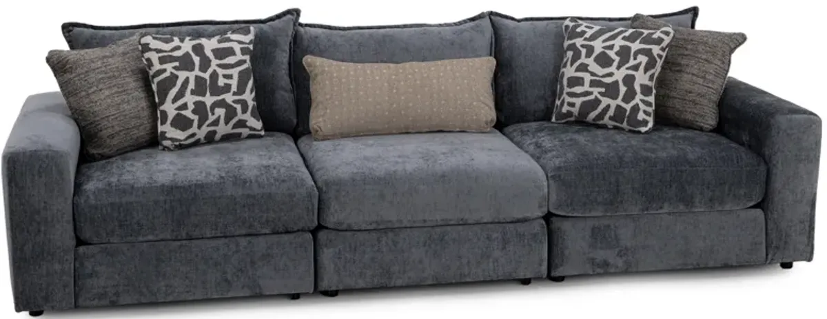 Elsa 3-Pc. Sofa in Steel