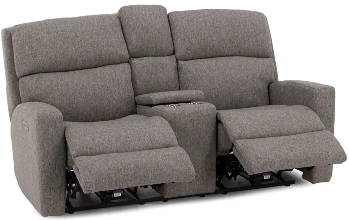 Score Fully Loaded Reclining Console Loveseat