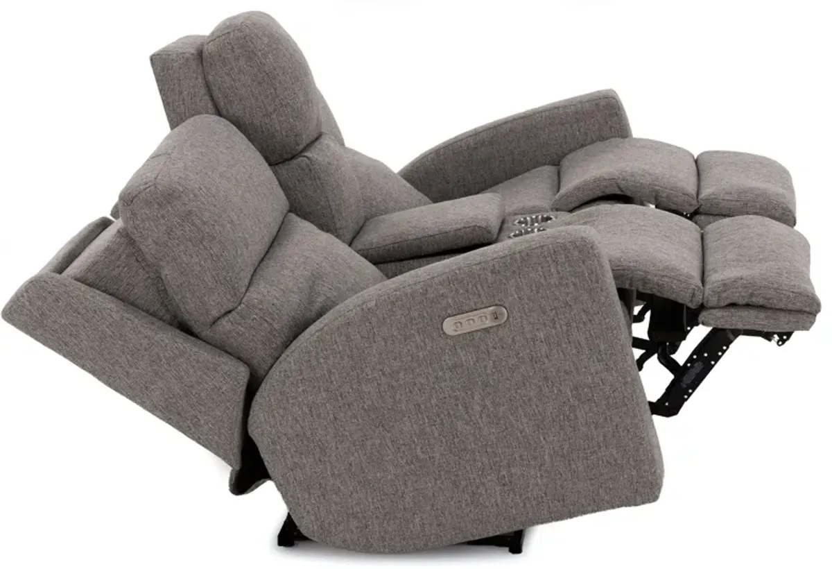 Score Fully Loaded Reclining Console Loveseat