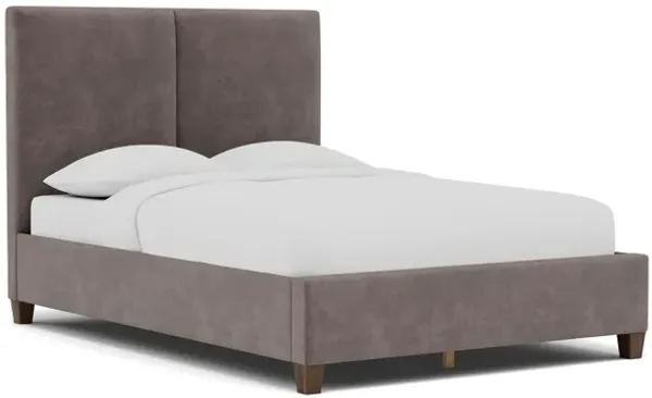 Joinery Queen Upholstered Bed Brindle Grey and Espresso