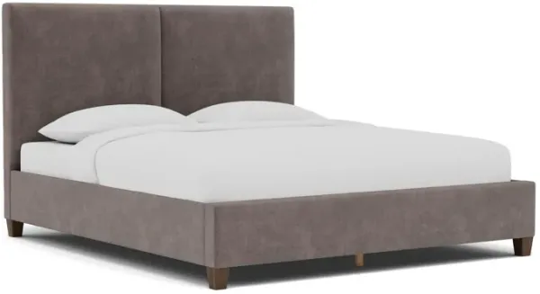 Joinery Queen Upholstered Bed Brindle Grey and Espresso