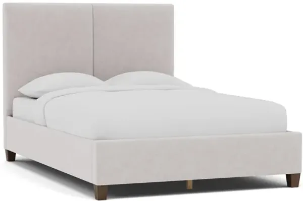 Joinery Queen Upholstered Bed Ivory Cream and Espresso
