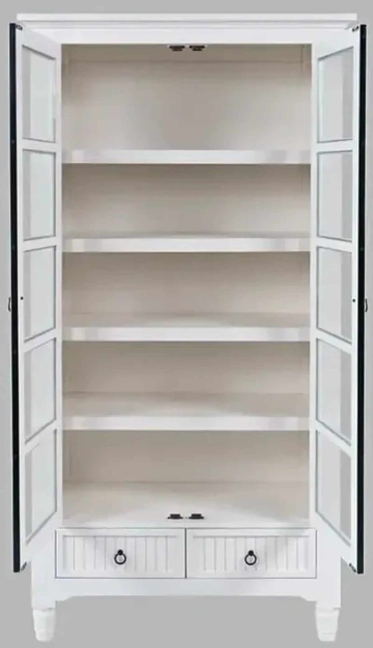 Cotey White Tall Display Cabinet