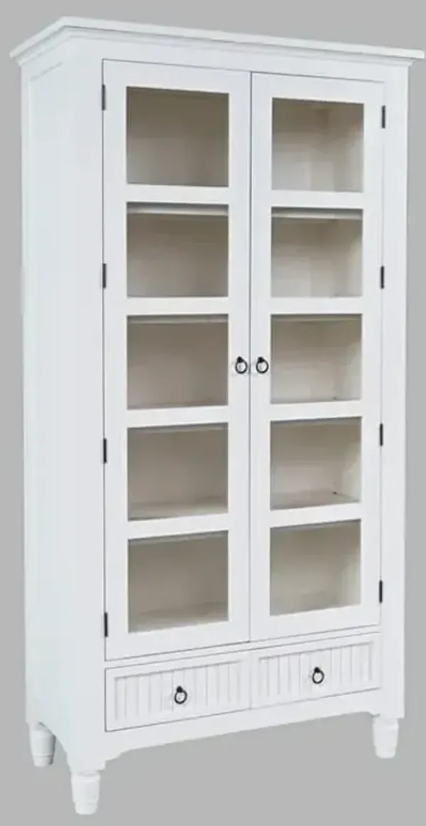 Cotey White Tall Display Cabinet