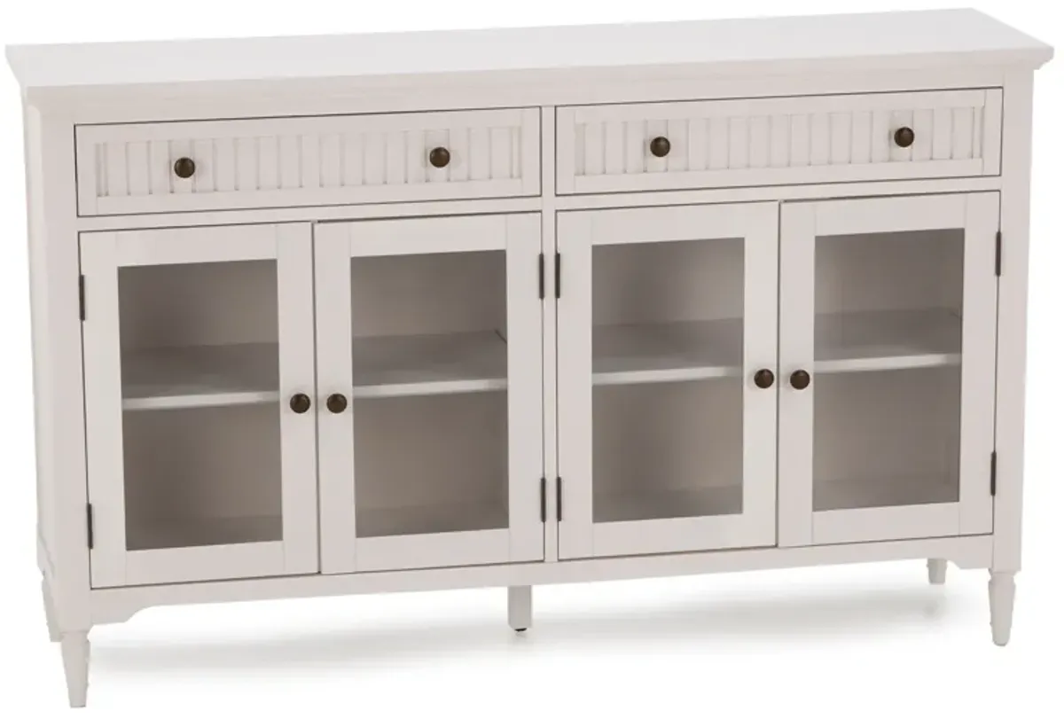 Cotey White 4 Door Accent Cabinet