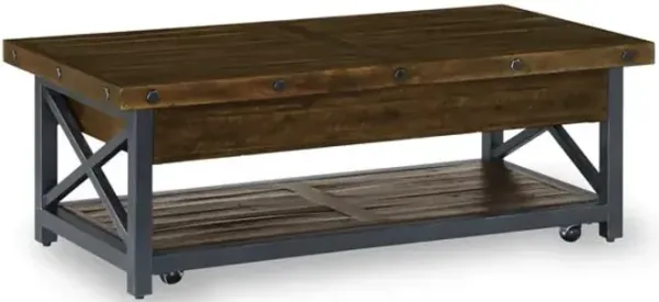 Carpenter Dark Brown Lift Top Cocktail