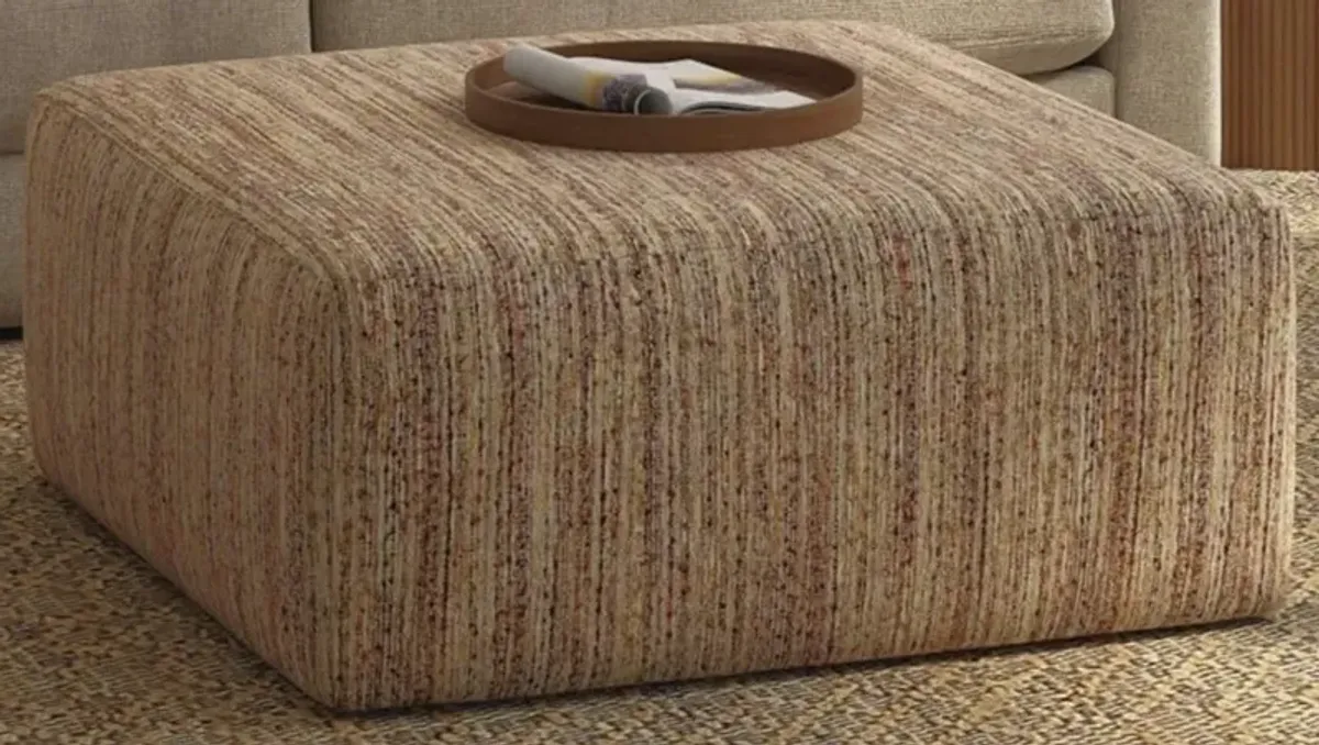 Avoni Cocktail Ottoman in Rosewood