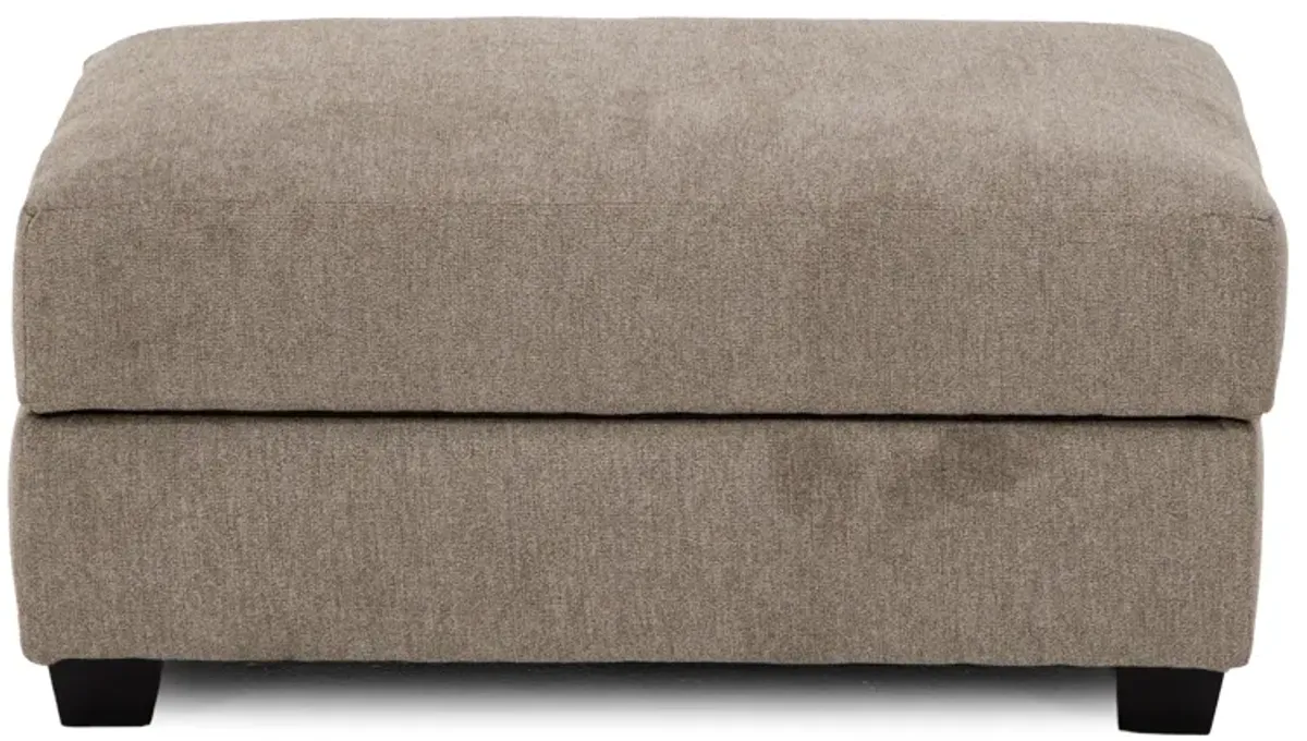 Autumn Wide Storage Ottoman in Taupe