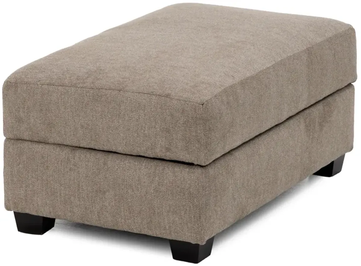 Autumn Wide Storage Ottoman in Taupe