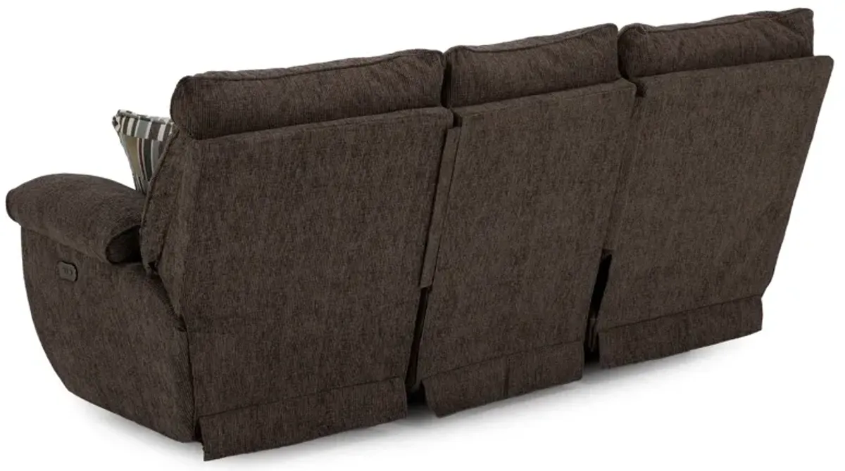 Leonardo Power Reclining Sofa in Chocolate