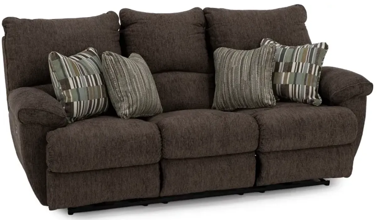 Leonardo Power Reclining Sofa in Chocolate