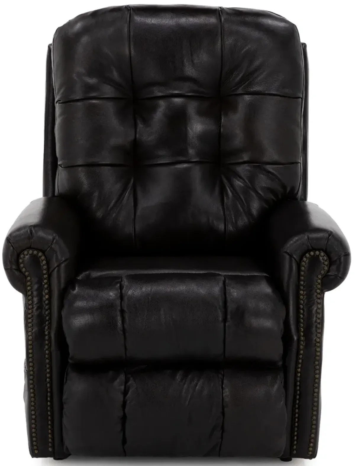 Murray Leather Tufted Lay Flat Lift Chair With Heat And Massage in Chocolate